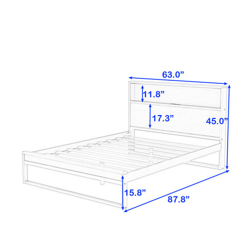 Ivy Bronx Atreyus Platform Bed with Wooden Headboard Wayfair